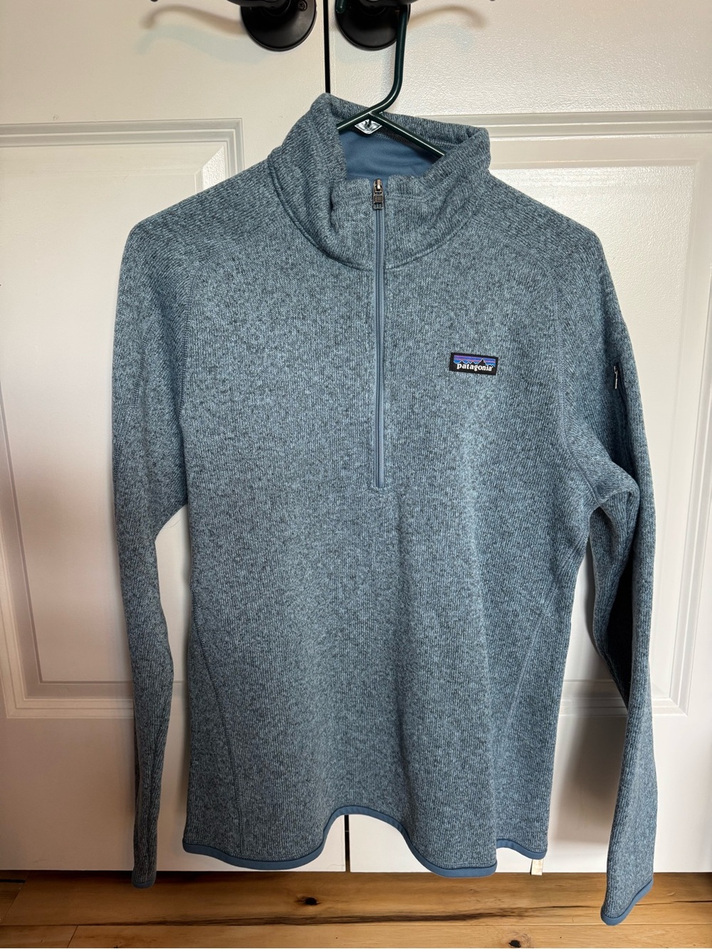Patagonia Light Blue Heather Quarter-Zip Fleece